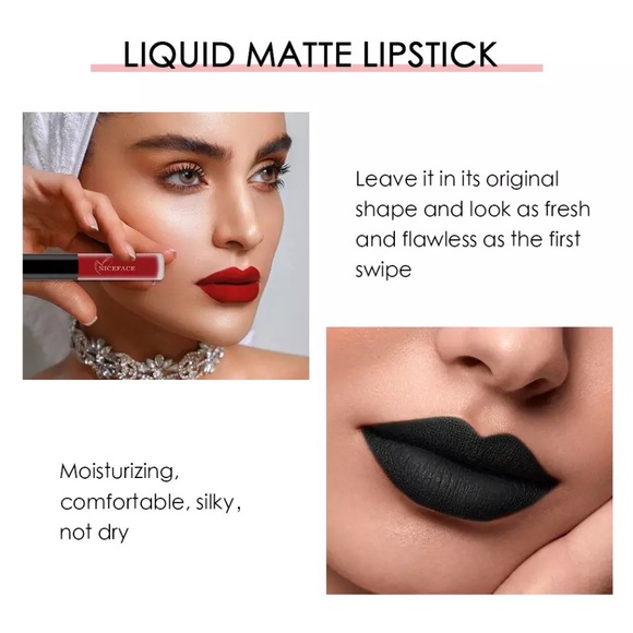Lip Gloss 34 Colors Nude Matte Liquid Lipstick Mate Waterproof Long Lasting - Picture 5 of 6